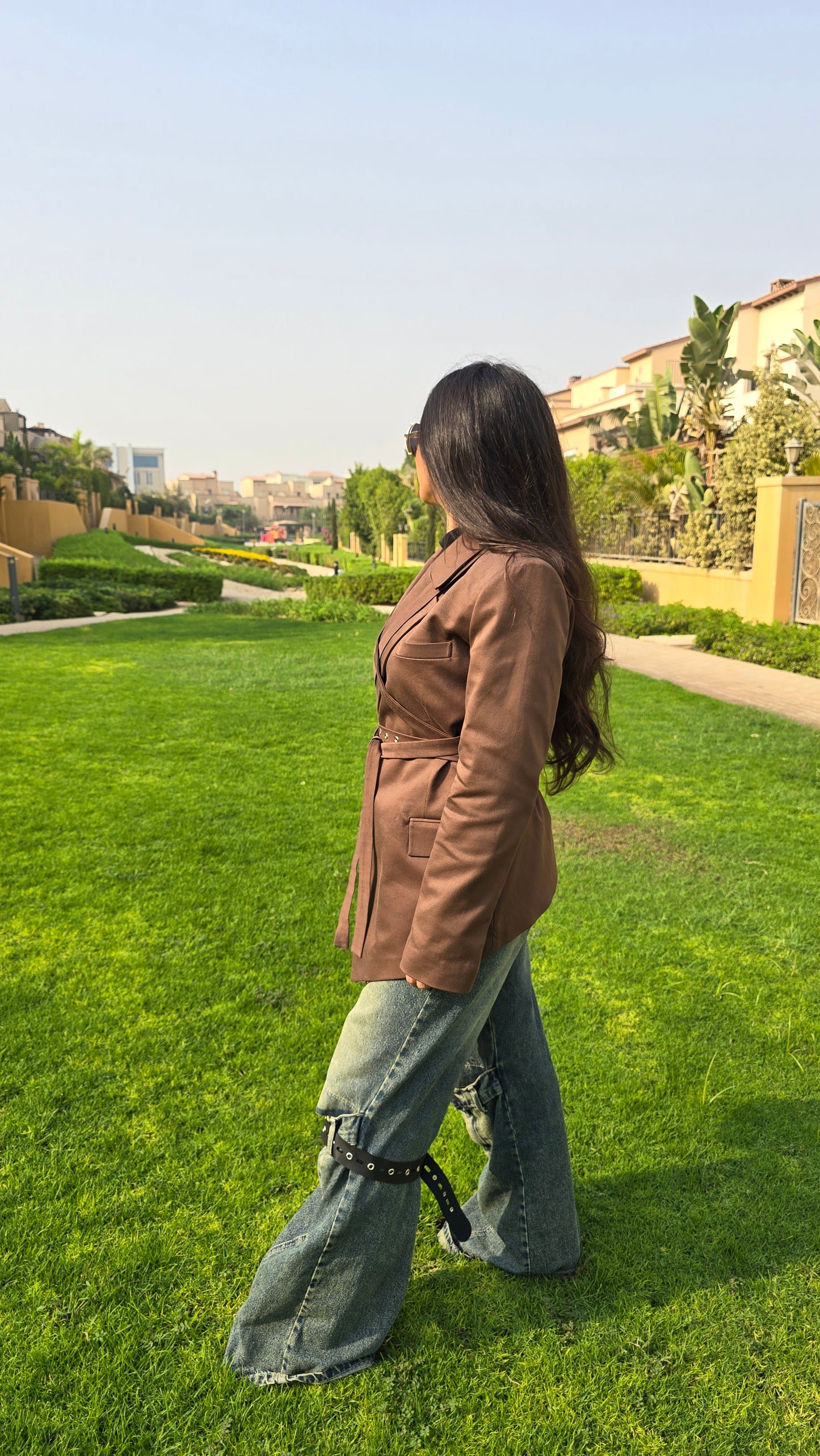 The Bold Belted Blazer- Mocha