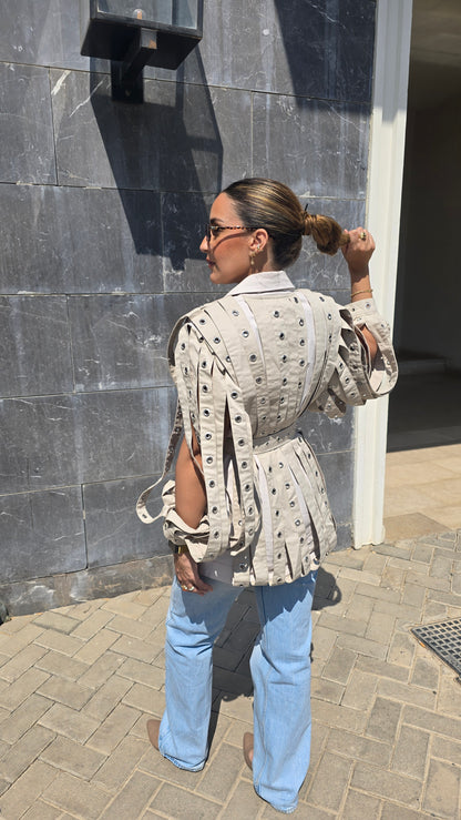 ARIA IVORY TASSEL BLAZER