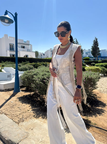 Boho chic vest