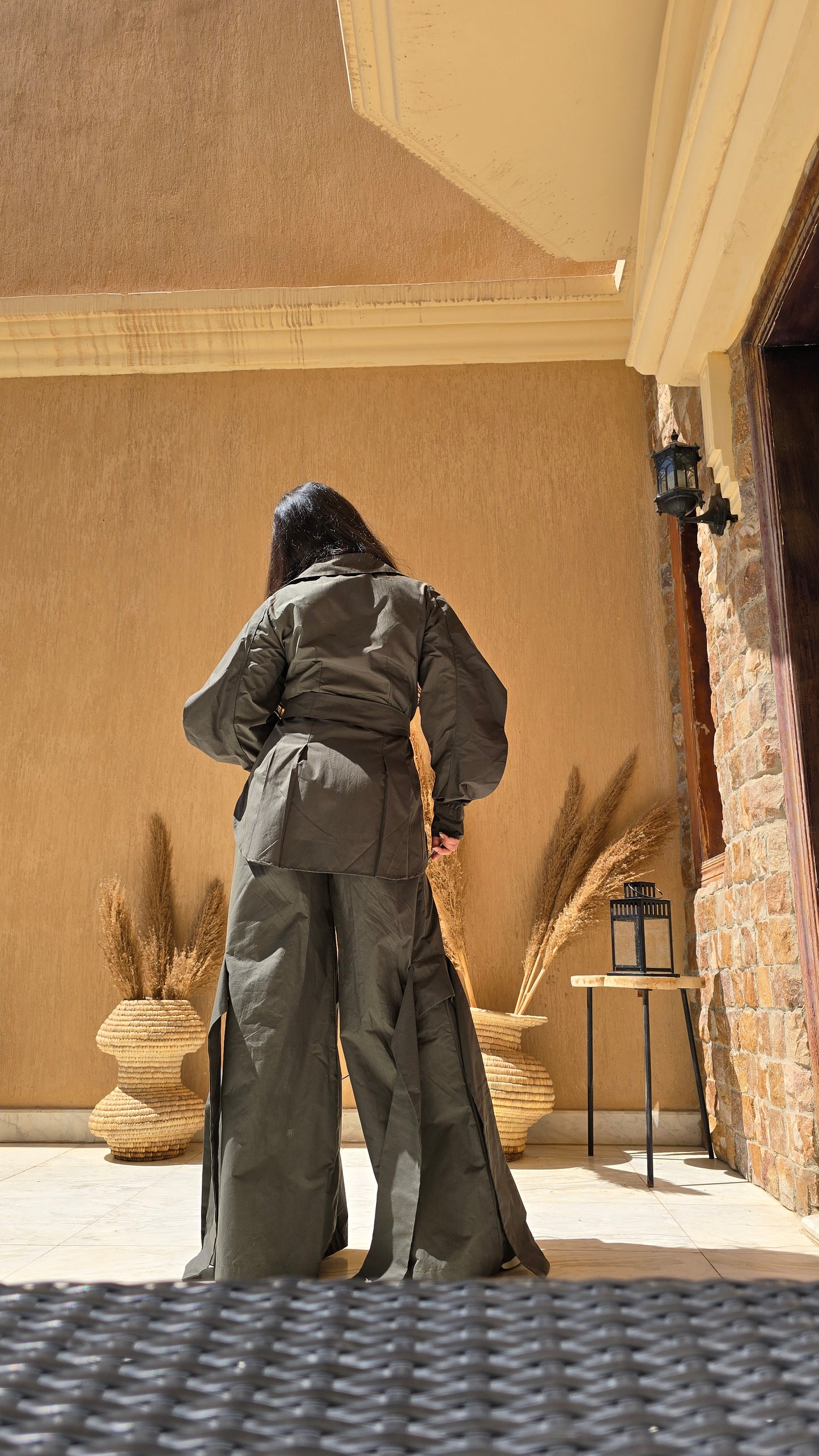The Power Drape Set – Khaki Gabardine Edition