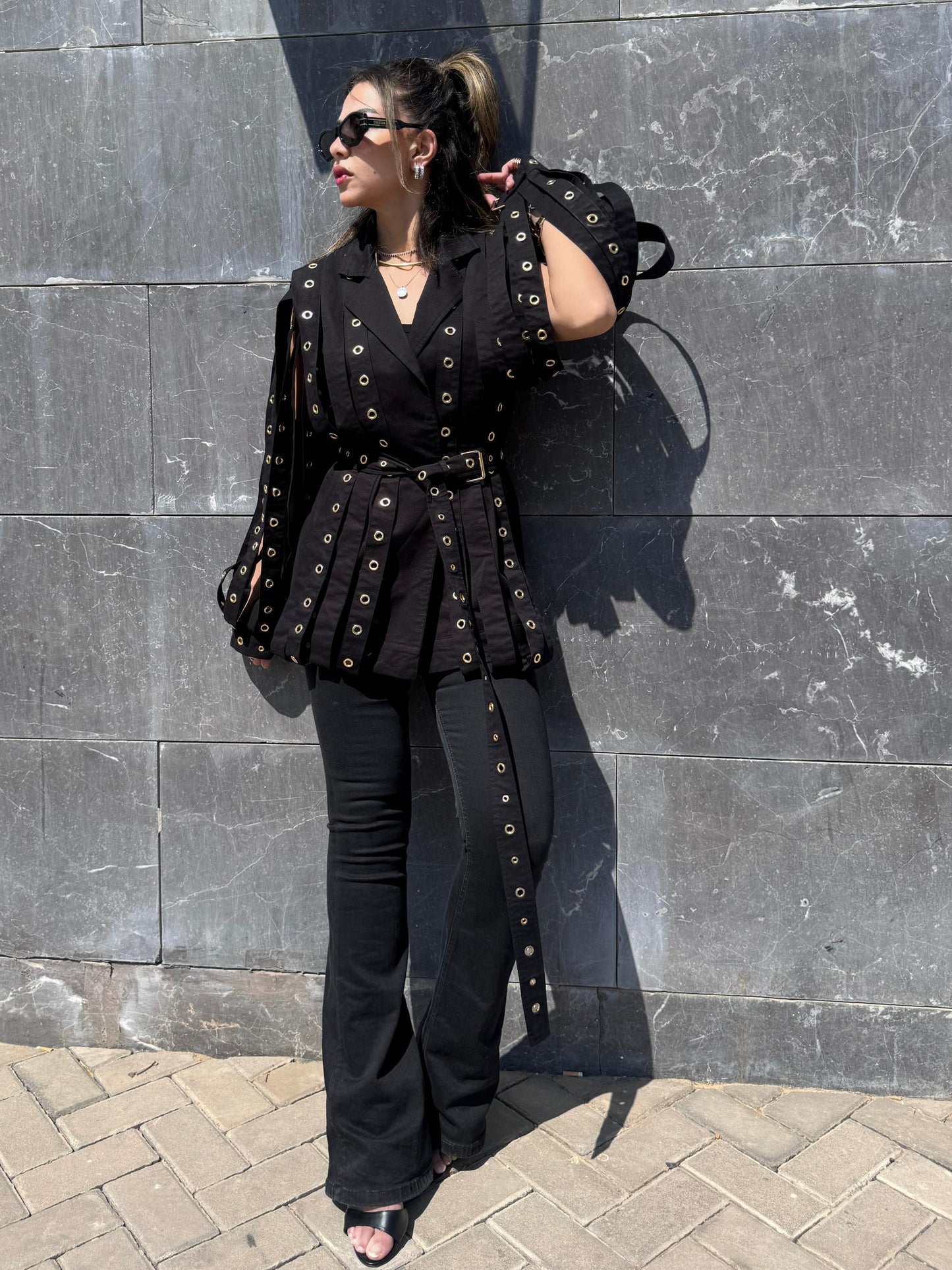 ARIA NOIR TASSEL BLAZER