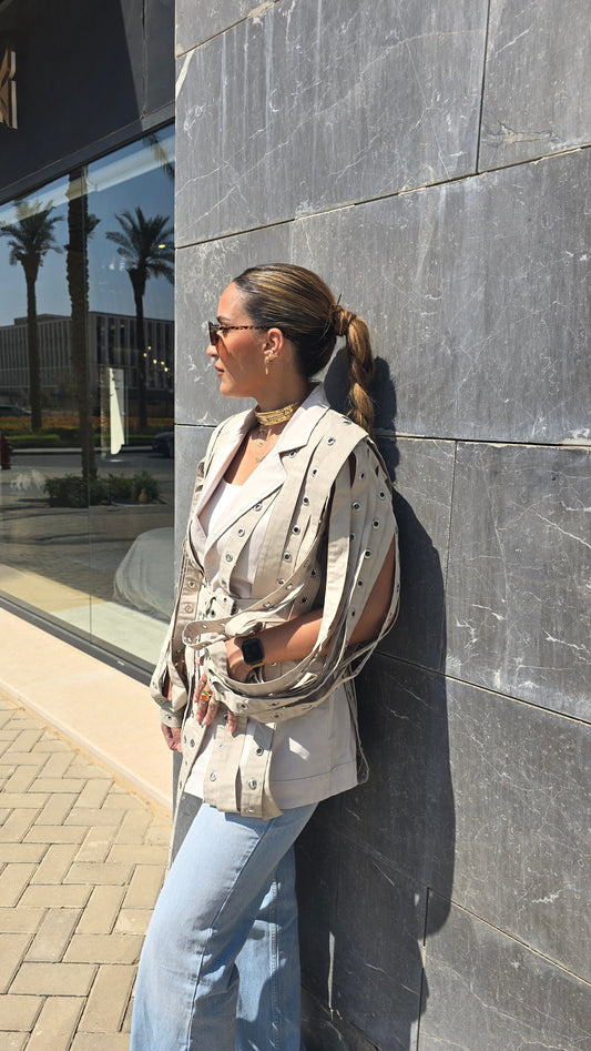 ARIA IVORY TASSEL BLAZER
