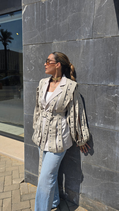 ARIA IVORY TASSEL BLAZER