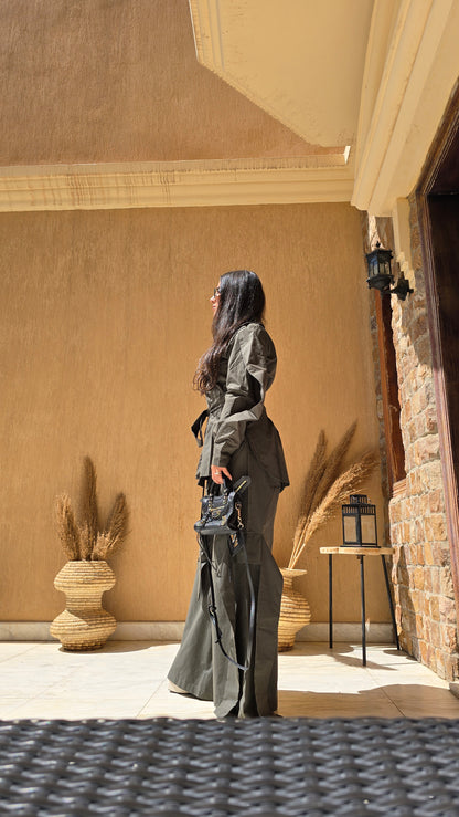The Power Drape Set – Khaki Gabardine Edition